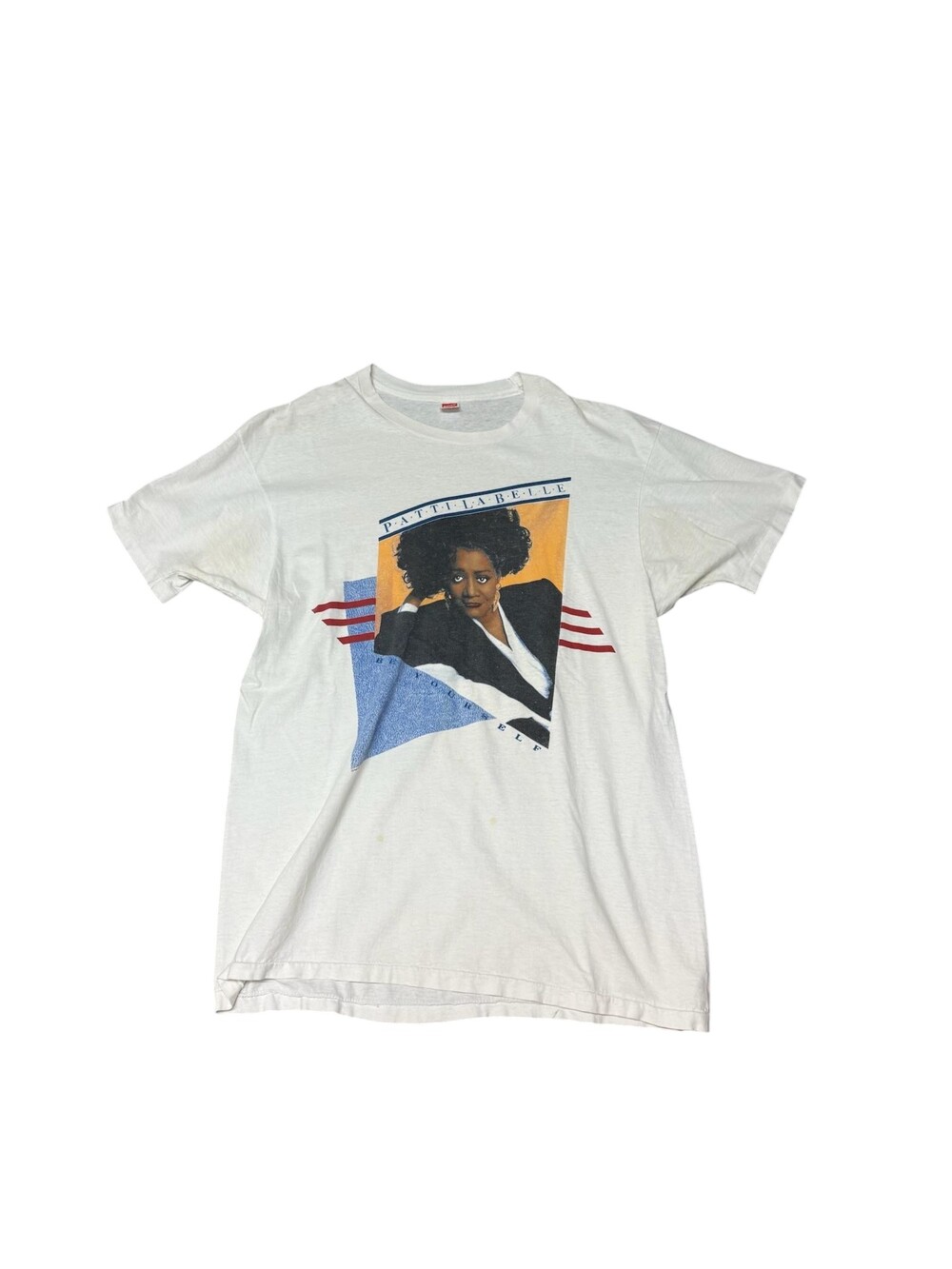 Vintage 80s Patti LaBelle Shirt Mens XL White Graphic Tee Hanes 1989 Music